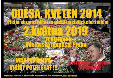 Pozvánka na pietní shromáždění Oděsa 2014, které se bude konat 2.5.2019 na Václavském náměstí