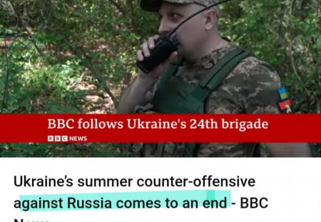 BBC čekala až do konce září, než oznámila, že ukrajinská letní protiofenzíva skončila.