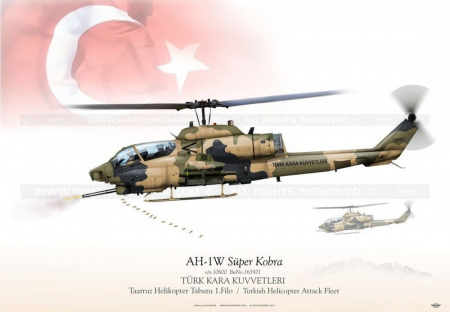 Turecký bitevní vrtulník padá k zemi po zásahu ruskou raketou (video)