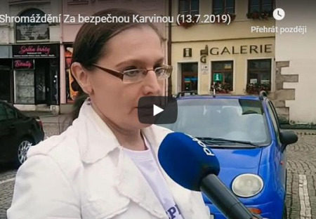 Shromáždění Za bezpečnou Karvinou (videoreportáž)