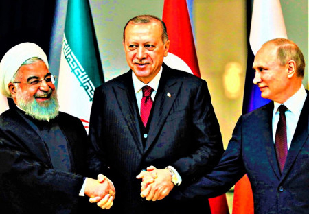 Čtyřstranné rozhovory ministrů obrany Ruska, Íránu, Sýrie a Turecka v Moskvě.