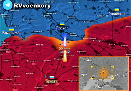 Záporožská fronta 23.6. pozdě večer: