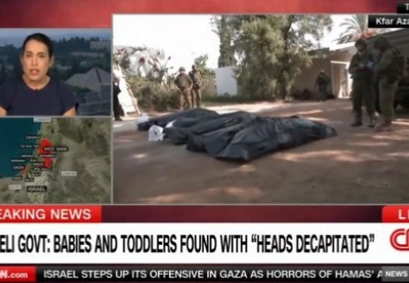 “Reportérka CNN Sarah Sidnerová se omluvila za falešnou zprávu o “sťatých izraelských dětech” Hamasem.