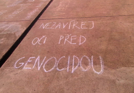 Studenti v Praze za mír v Gaze