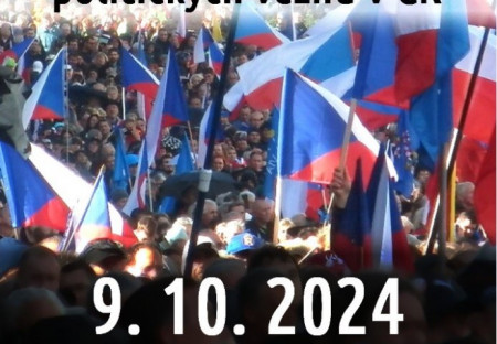 Pozvánka: Demonstrace proti politickým procesům a za propuštění politických vězňů, 9. 10. 2024