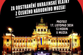 demonstrace-za-odstraneni-ukrajinske-vlajky-z-narodniho-muzea