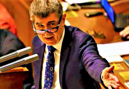 Andrej Babiš na setkání "Patriotů" v Madridu