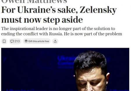 V zájmu Ukrajiny musí Zelenskyj nyní rezignovat - píše britský The Telegraph ...