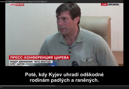 Oleg Carjov vyhlásil podmínky pro zahájení jednání Jihovýchodu s Kyjevem