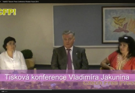 Vladimír Jakunin - tisková konference prezidenta Světového veřejného fóra "Dialog civilizací" (I. část)