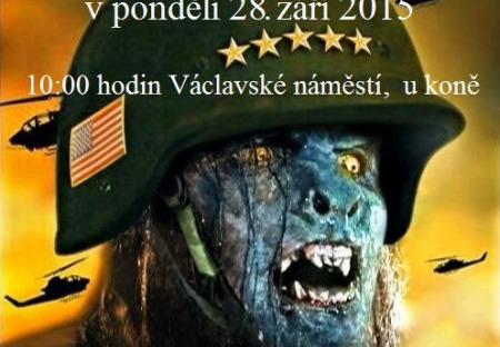 Video z demonstrace proti setrvání České republiky v NATO, 28.9.2015