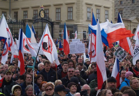 Demonstrace za podporu prezidenta