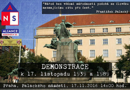 Demonstrace ANS dne 17.11.2016