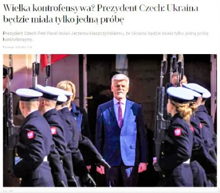 Kyjev bude mít jen jednu šanci na zásadní protiútok - český prezident.